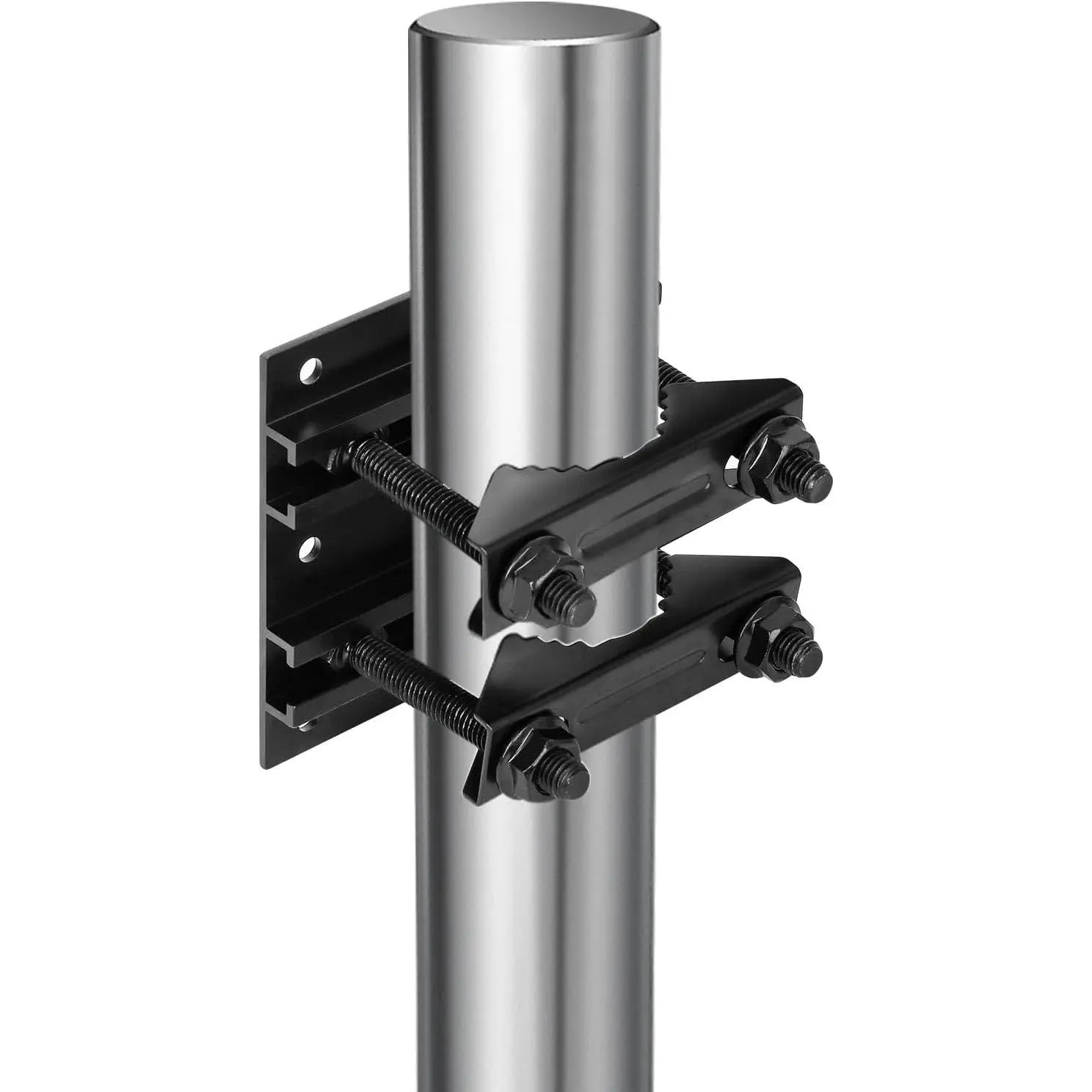 1 Pack 1.76" Pole Mounting Kit, Mast Mount Brackets for Outside Antenna, Street Sign Mounting Hardware for Light Poles, Outdoor  Camera Bracket, Side Mount Flag Pole Holder S