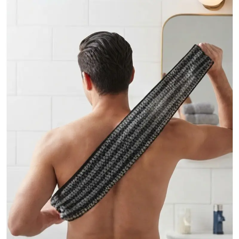 Japanese-style exfoliating bath towel, bath brush, back scrubber, exfoliating bath sponge, daily care towel for men and women, bathroom accessory