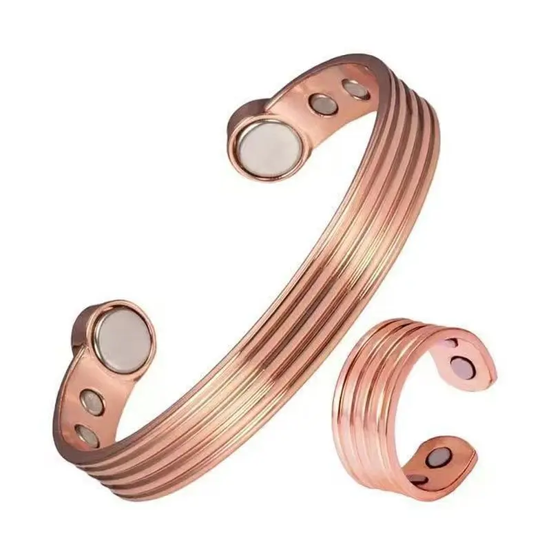 Unisex pure copper bracelet, personalized adjustable magnetic bracelet