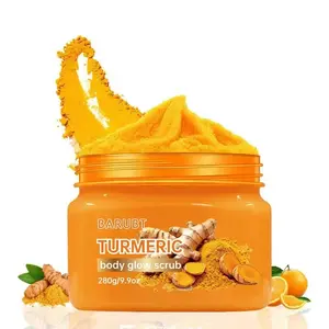 Turmeric Nourishing Scrub 280g - Infused with natural turmeric extract and moisturizing ingredients. Gently exfoliates while deeply hydrating the skin, leaving it smooth, supple, and radiant.