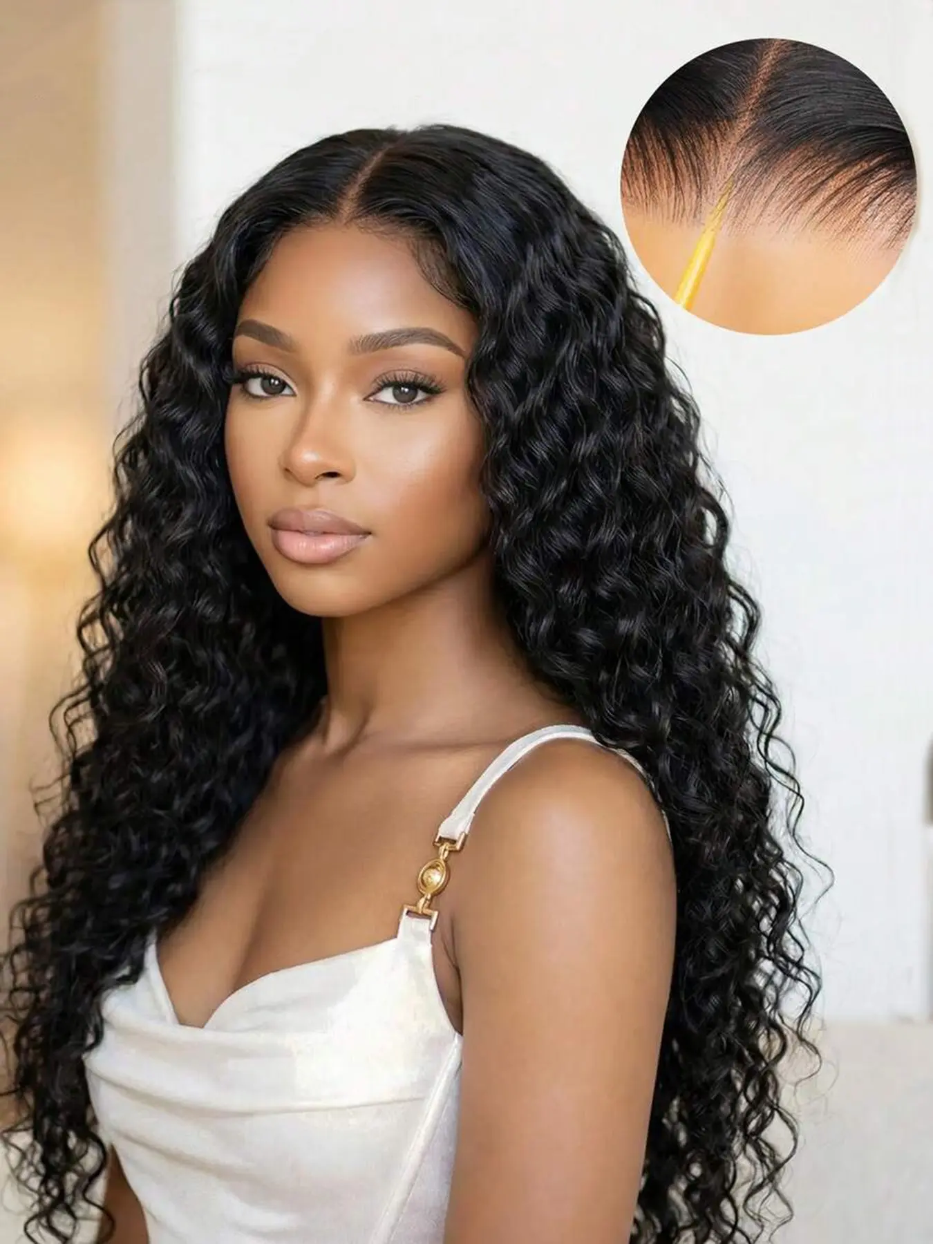 Water Wave 5x5 Lace Glueless Wig Human Hair Wig Pre-Bleached Transparent Lace Wig 150% Density Brazilian Virgin Hair