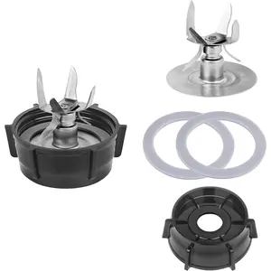 6 Point Ice Crushing Blade For Oster and Osterizer Blender Replacement Parts With Jar Base Cap And 2 Pcs O Ring Seal Gasket Accessory Refresh Kit