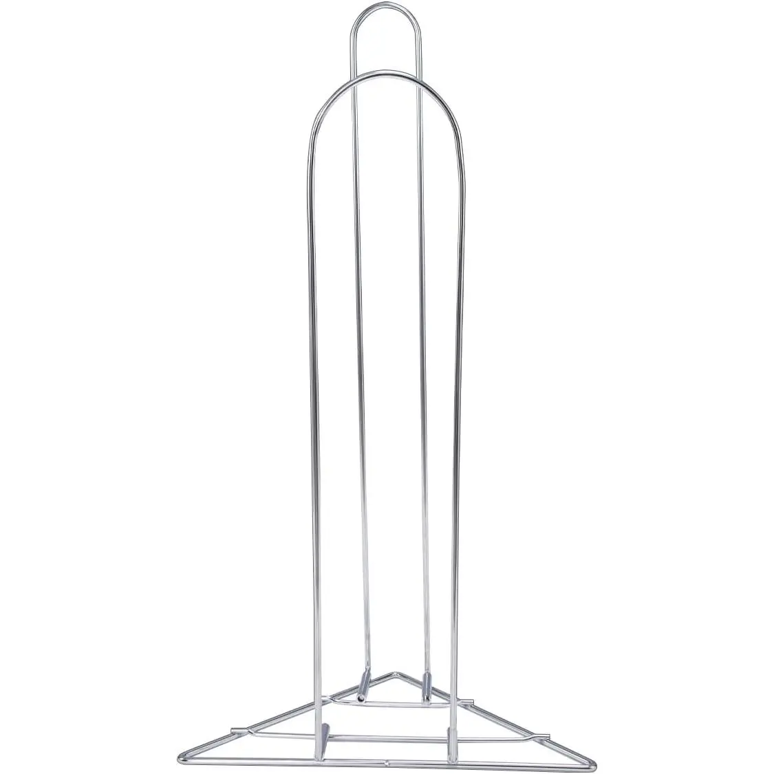Chrome Clothing Hanger Holder (Fits 50-75 Hangers) – Lightweight and Portable Laundry Room and Retail Hanger Organizer Stacker – for Adult Size Hangers