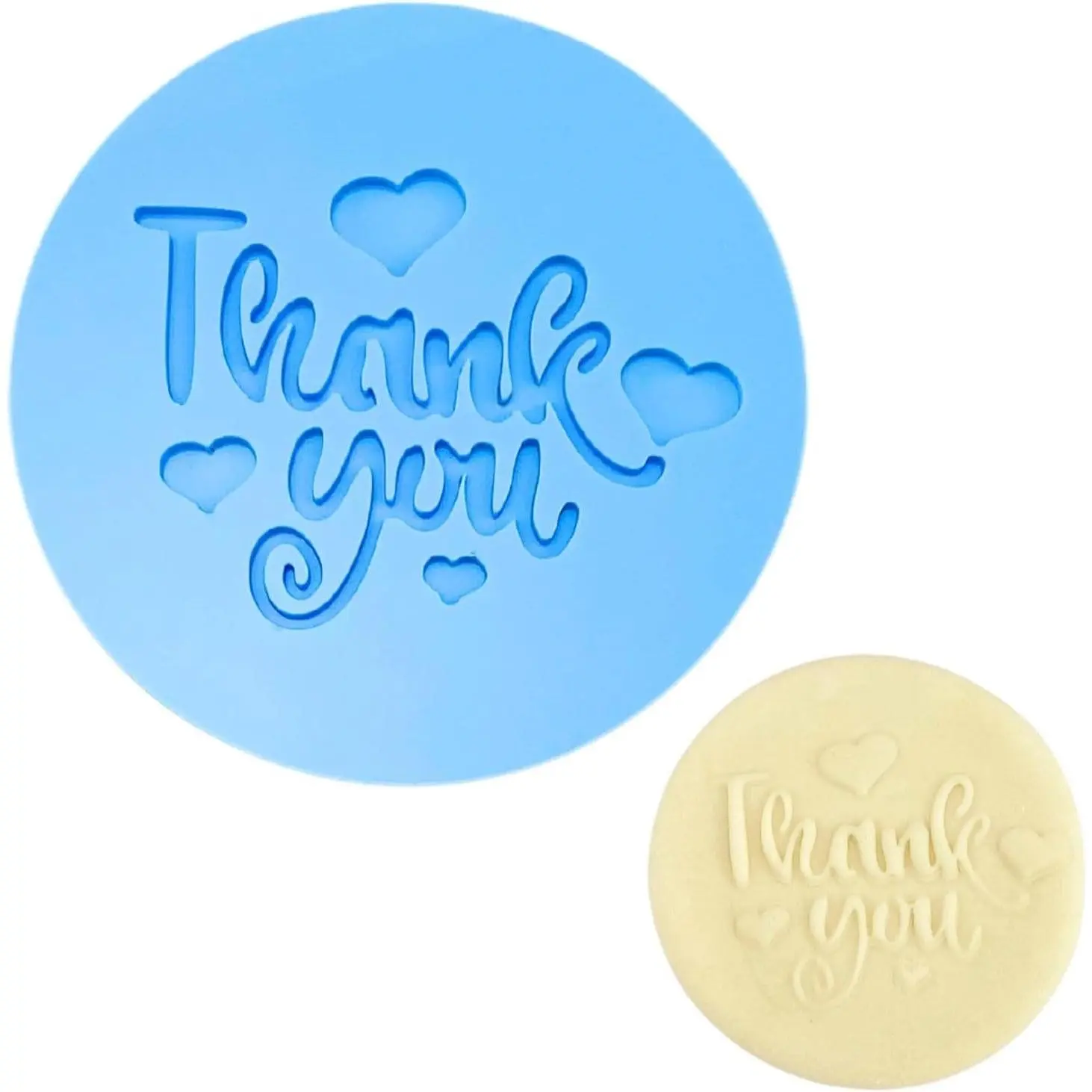 Teachers' Day Fondant Embosser "Thank you with Heart"  Shape Cookie  | Cookie  with  Raised Design for Baking Cookies,Decorating Cake/Sugar Paste/Cupcake
