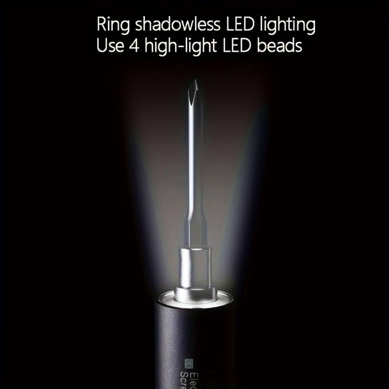 [50-in-1 High Torque Screwdriver Set] 50-in-1 USB Rechargeable Electric Screwdriver Set with LED Light - High Torque, Precision Tool Kit for Phones, Glasses, Watches & Home Repairs, Metal Shell, Multifunctional