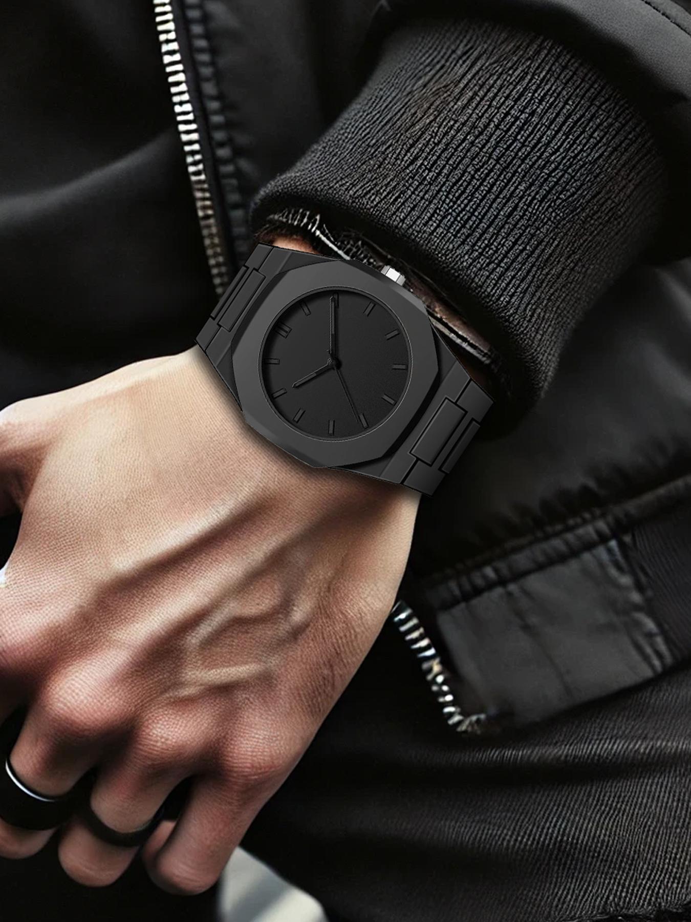 Men's Casual Round Dial Plain Analog Quartz Watch, Fashionable Watch for Party, Daily Clothing Decor, Trendy All-match & Exquisite Watch for Birthday Gift with Box