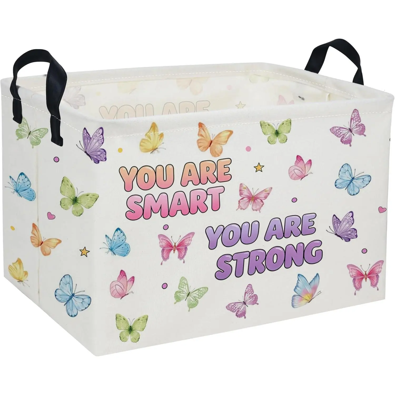 Rectangular  Baskets Butterfly Basket Cute Storage Bins Organizer Box Boys Room Decor for .(Color butterfly)