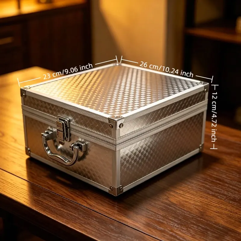 X50 Aluminum Tool Box, Durable and Reliable, Portable Tool Box, Ideal for Storing Tools, Blind Boxes, Microphones, Sound Cards, and More
