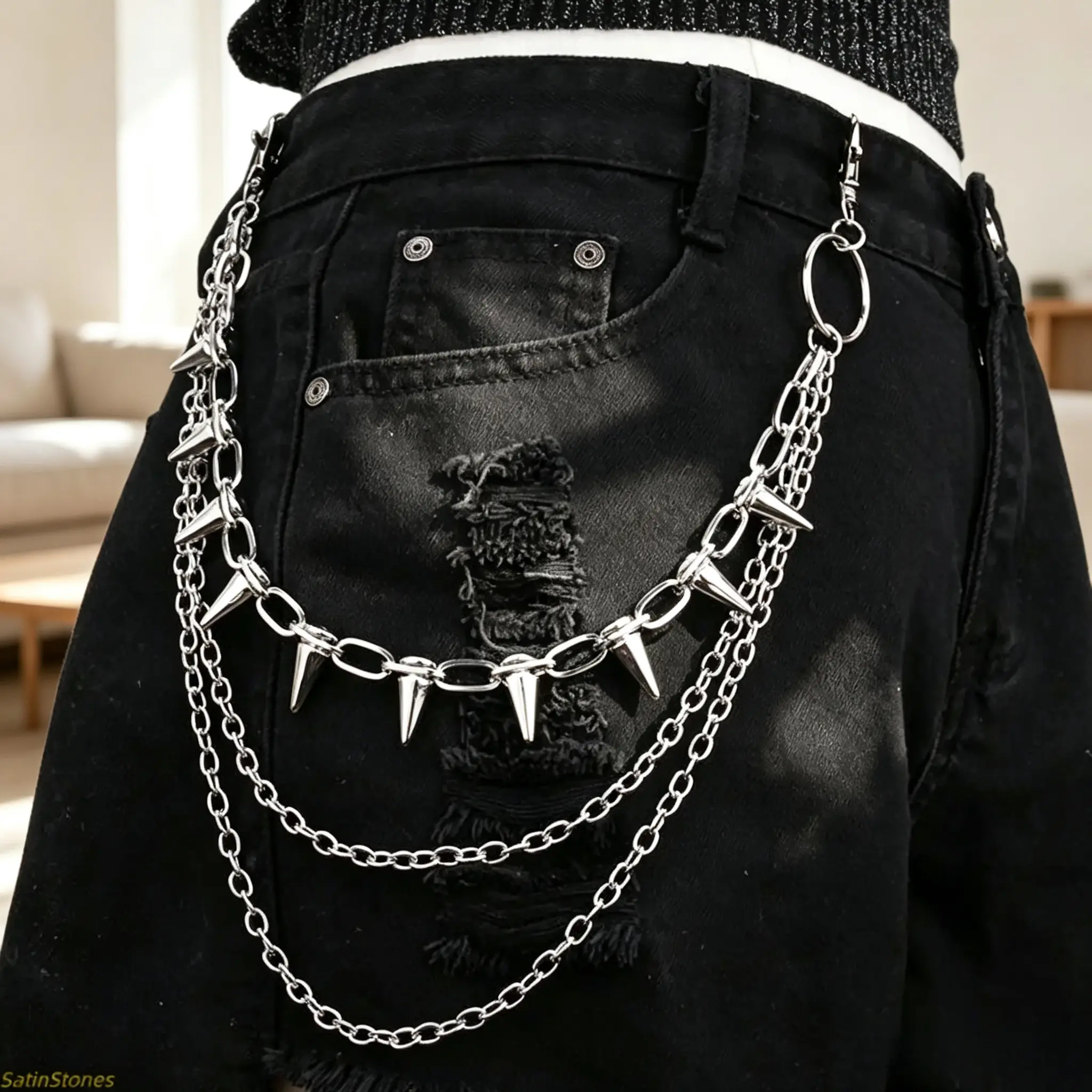 2026 Trending Style: Hip-Hop, Punk, Rock & Metal Pant Chain — Unisex Waist Chain, Keychain, Wallet Chain, and Denim Accessory — Gender-Neutral Hip-Hop Jewelry Gift