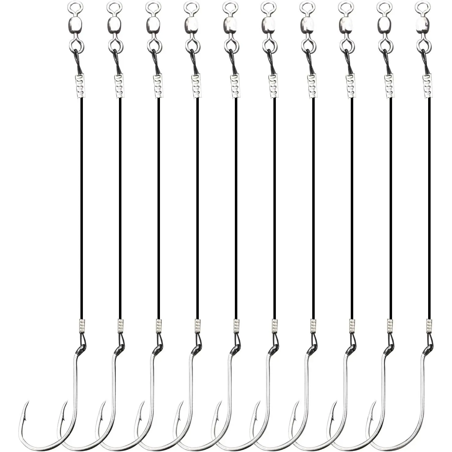 Circle Hooks Rigs,Steel Catfish Hook ,Octopus Fishing Hook with Leader,Fishing Circle Hook Wire for Saltwater Freshwater