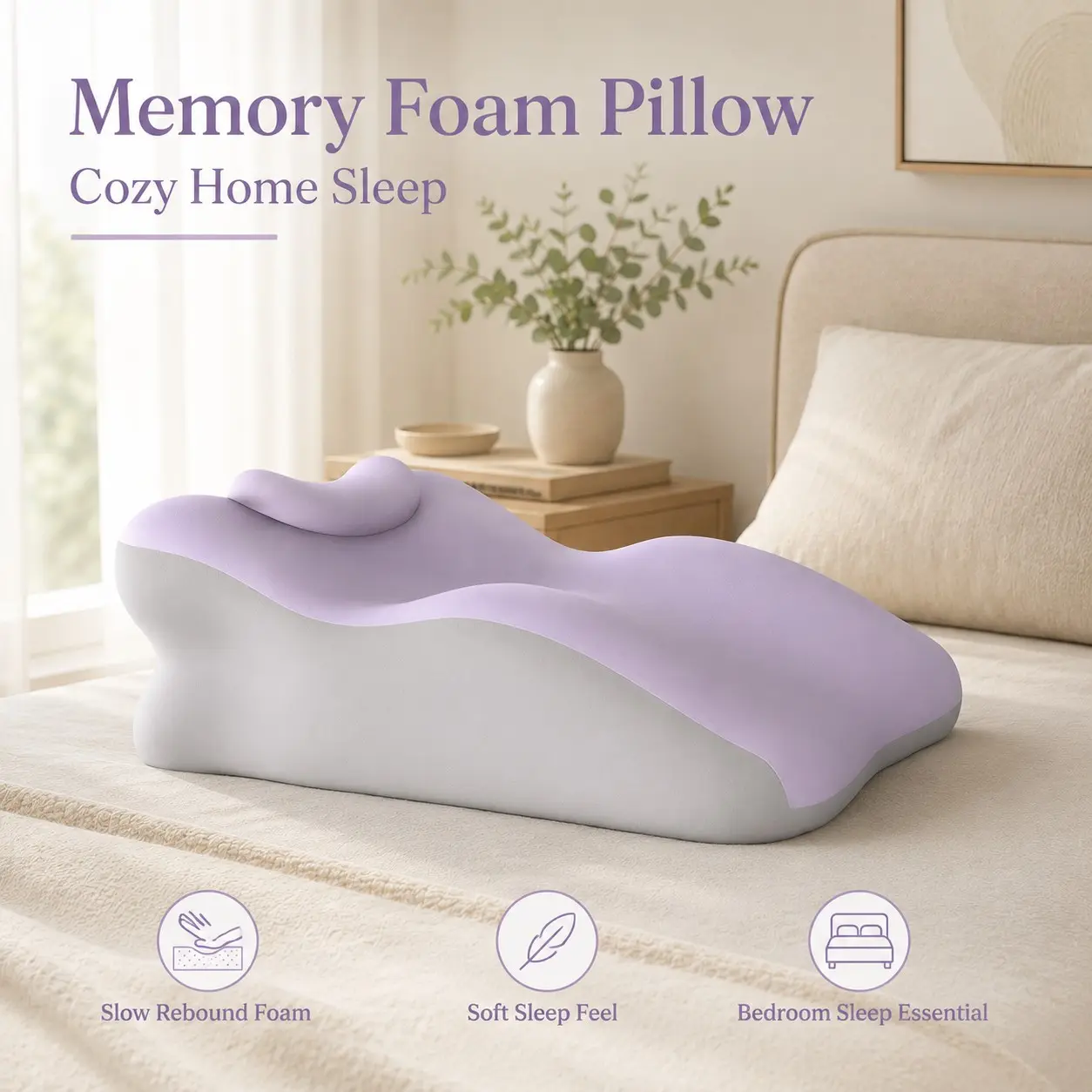 Double Person Home Leisure Waist Cushion with Independent Small Pillow, Multi-Angle Curved Design, Washable Cover, Comfortable Resting, Sleep Cushion