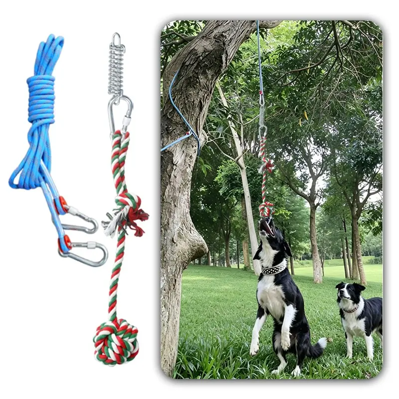 Dog Rope Knot Toy: Hanging Tree & Outdoor Use, Durable Chew Energy-Burning Toy
