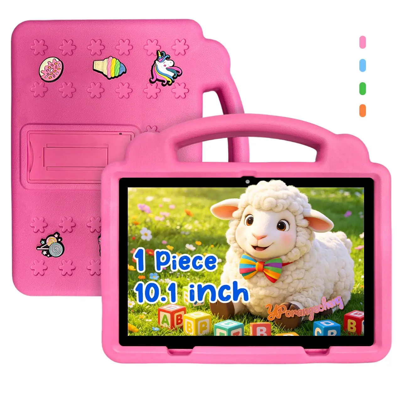 10.1-Inch Android 12 Tablet, 64GB ROM, Parental Control Mode, WiFi, Protective Case Included, Multi-Functional, for Boys/Girls/Students, Ideal Gift, No Adapter, Pink/Blue/Green/Orange #DealsForYouDays