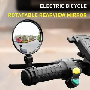 2Pcs 360° Rotatable Rearview Mirrors, Sports Bike & Electric Scooter Accessories with Adjustable Belt, Quick-Install Safe Riding Gear