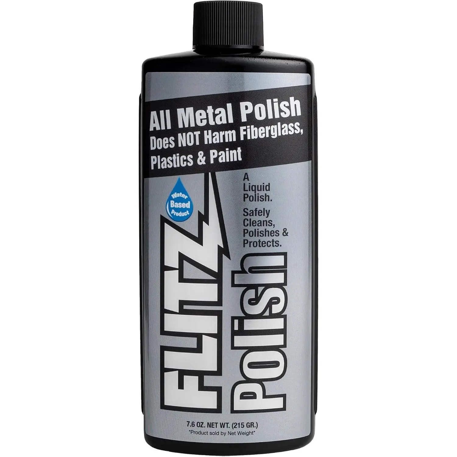 Multi Purpose Metal Polish Liquid - 7.6 fl oz Synthetic Protective Metal Care Tarnish Remover - Non-Abrasive Cleaner & Restorer for Chrome, Brass, Nickel - Not for Patina or Electroplated Finishes, Tarnish Removal