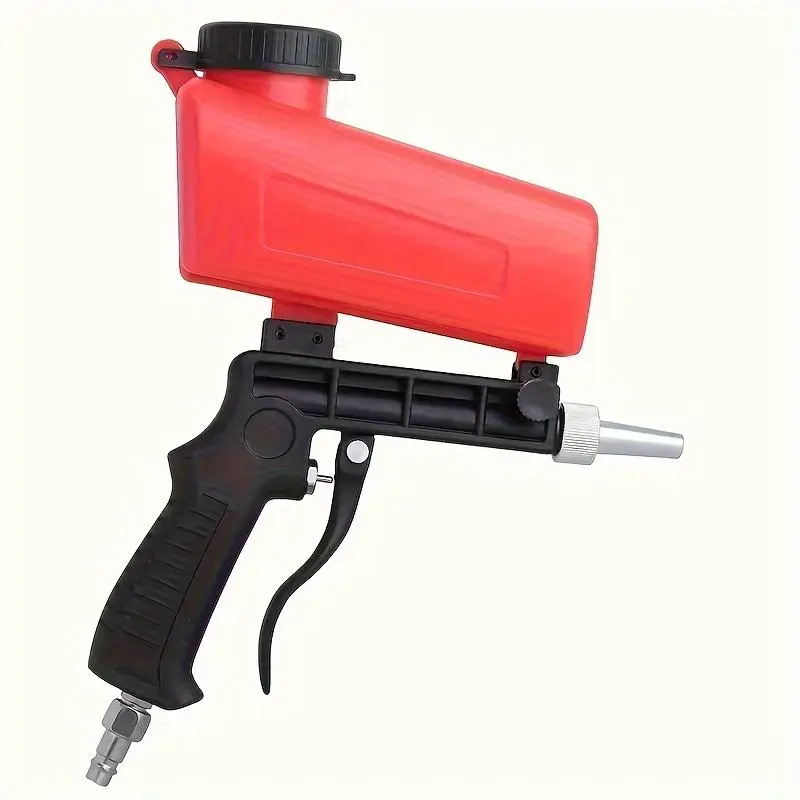 Handheld sandblasting gun Pneumatic small sandblasting machine Plastic glass metal oil and rust removal impurity equipment Sandblasting Tools - portable, pneumatic, gravity supply, adjustable - very suitable for rust removal!