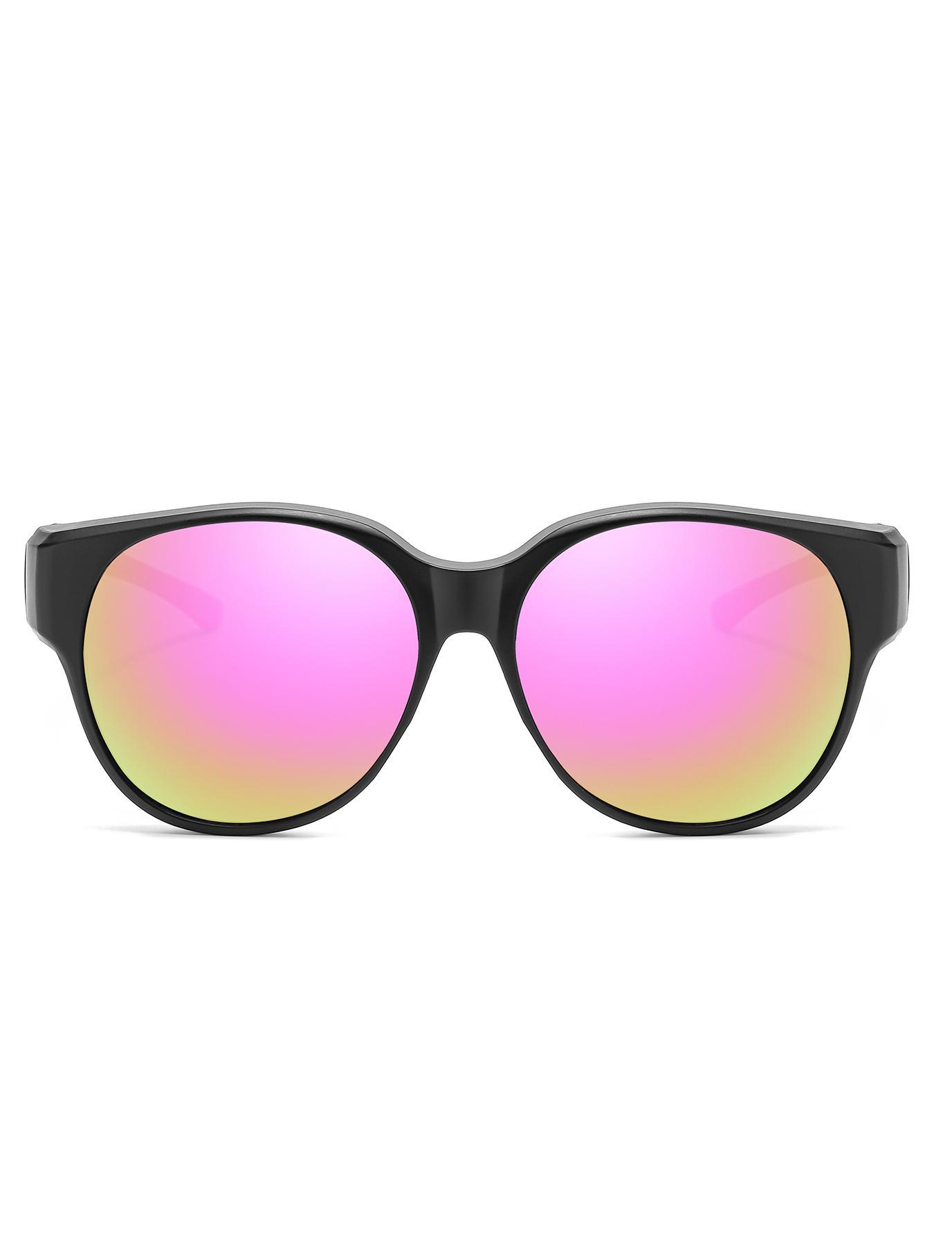 Fit Over Glasses Sunglasses, Sporty Wrap Around Sunglasses for Women & Men, Comfortable Wear Over Glasses for Everyday Style