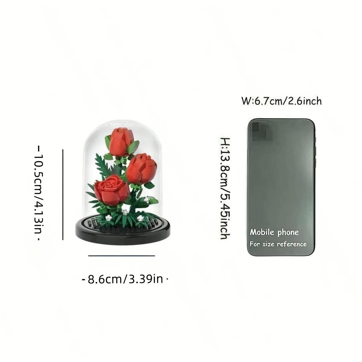 DIY Flower Building Blocks Set - Romantic Proposal Decor, Desktop Ornament & Puzzle Toy, Perfect Birthday Gift Ramadan Mubarak