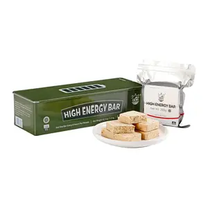 Emergency Food Ration Bars Survival Tabs with Tin Box, 20 Years Shelf Life, Original Flavor, for Outdoor Camping, Snowstorm, Earthquake, Disaster Preparedness Supply Kit