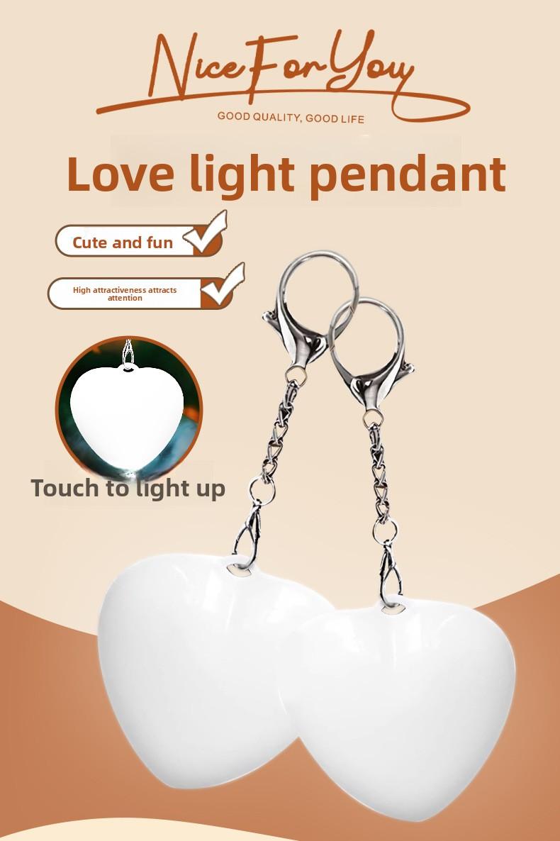 [Buy 1 Get 1 Free]Touch Sensing LED Glowing Charm Keychain Chargeable Cute Birthday Gift