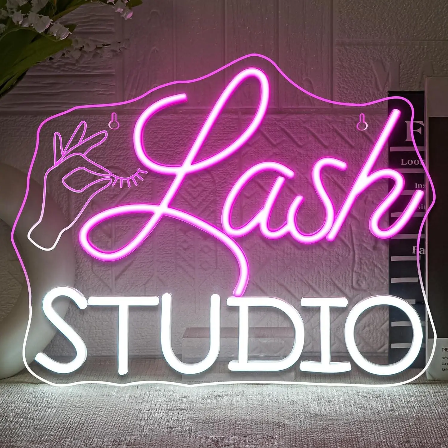 Neon Sign Lash Room Light, Adjustable LED Wall Decor, USB Powered, Decorative Lights, Ideal for Spa, Beauty Salon, Barber Shop, Lash Tech Gift