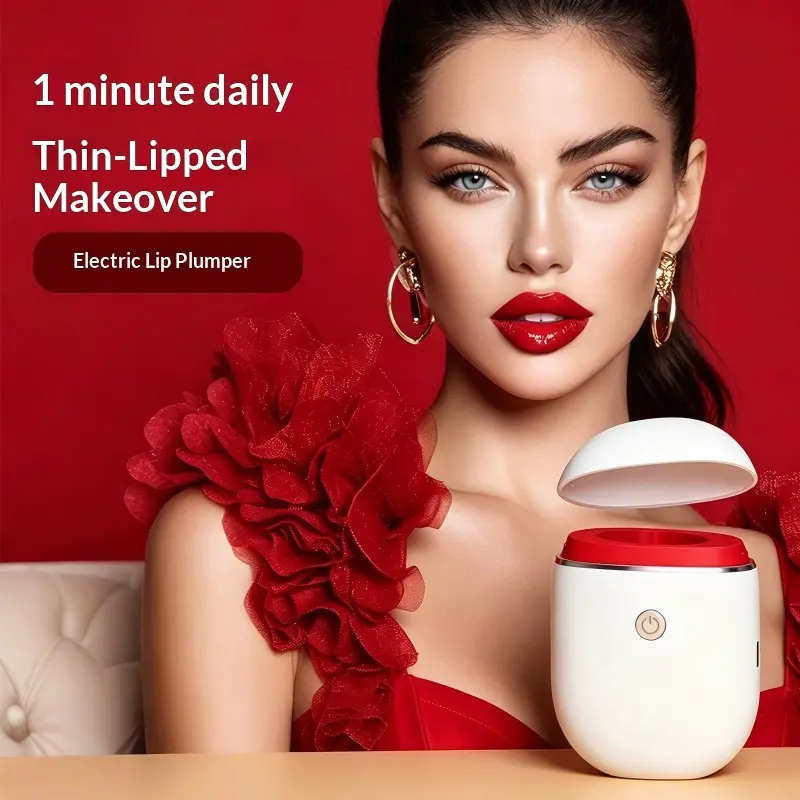 Electric Lip Plumper Vacuum Design, Three Adjustable Settings, USB Rechargeable, Gentle Skin-Friendly, Moisturizing Sensual Lips