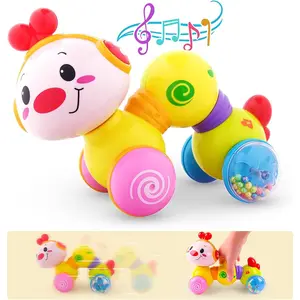 Baby Toys 6-12 Months, Crawling Developmental Toy for Babies, Press & Go Musical Caterpillar with Lights, Sensory Tummy Time Toy Encourages Crawling & Motor Skillsfidget toys