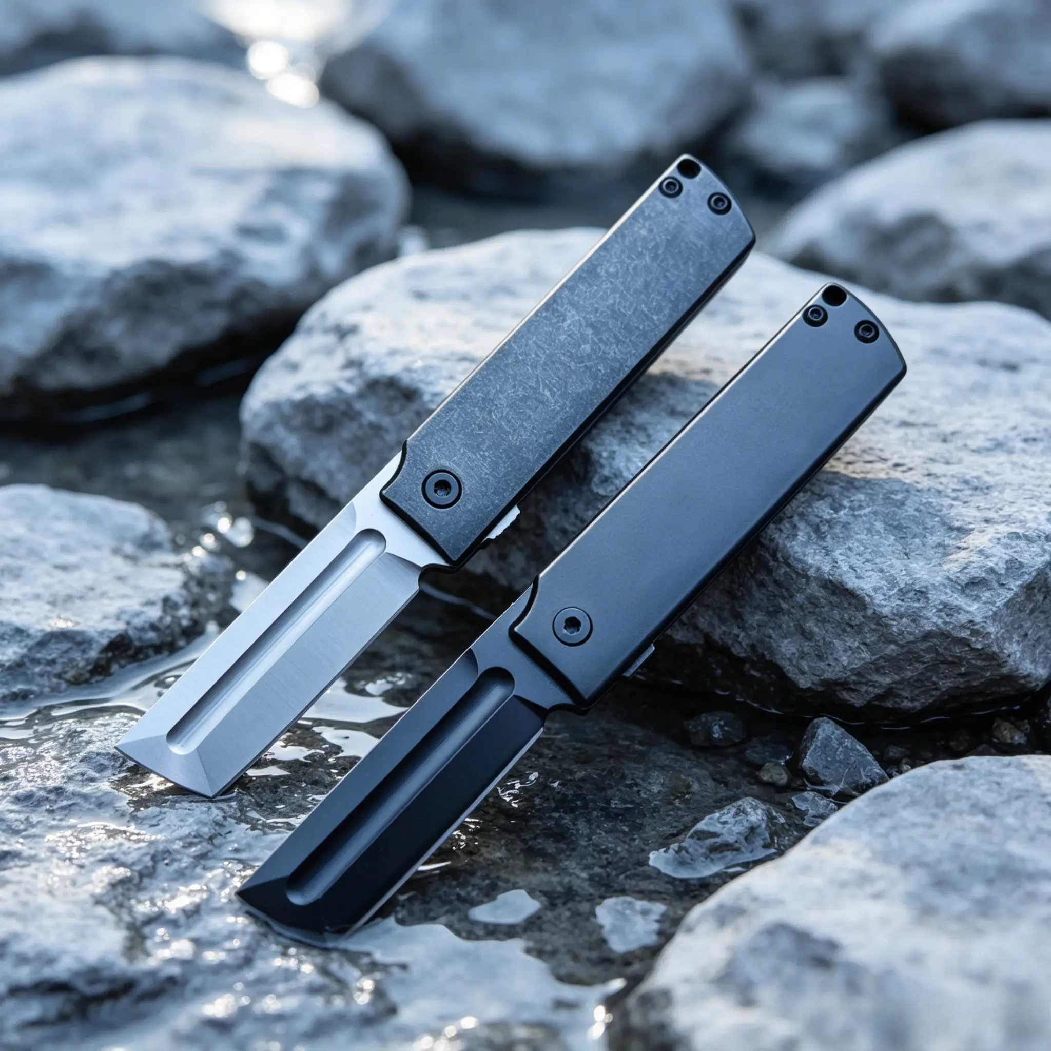 Compact Tanto-Style Folding Knife – 8Cr13MoV Steel Cutting Edge, 420 Steel Handle – Reliable EDC Companion for Outdoor Camping, Trail Walks, and Daily Tasks