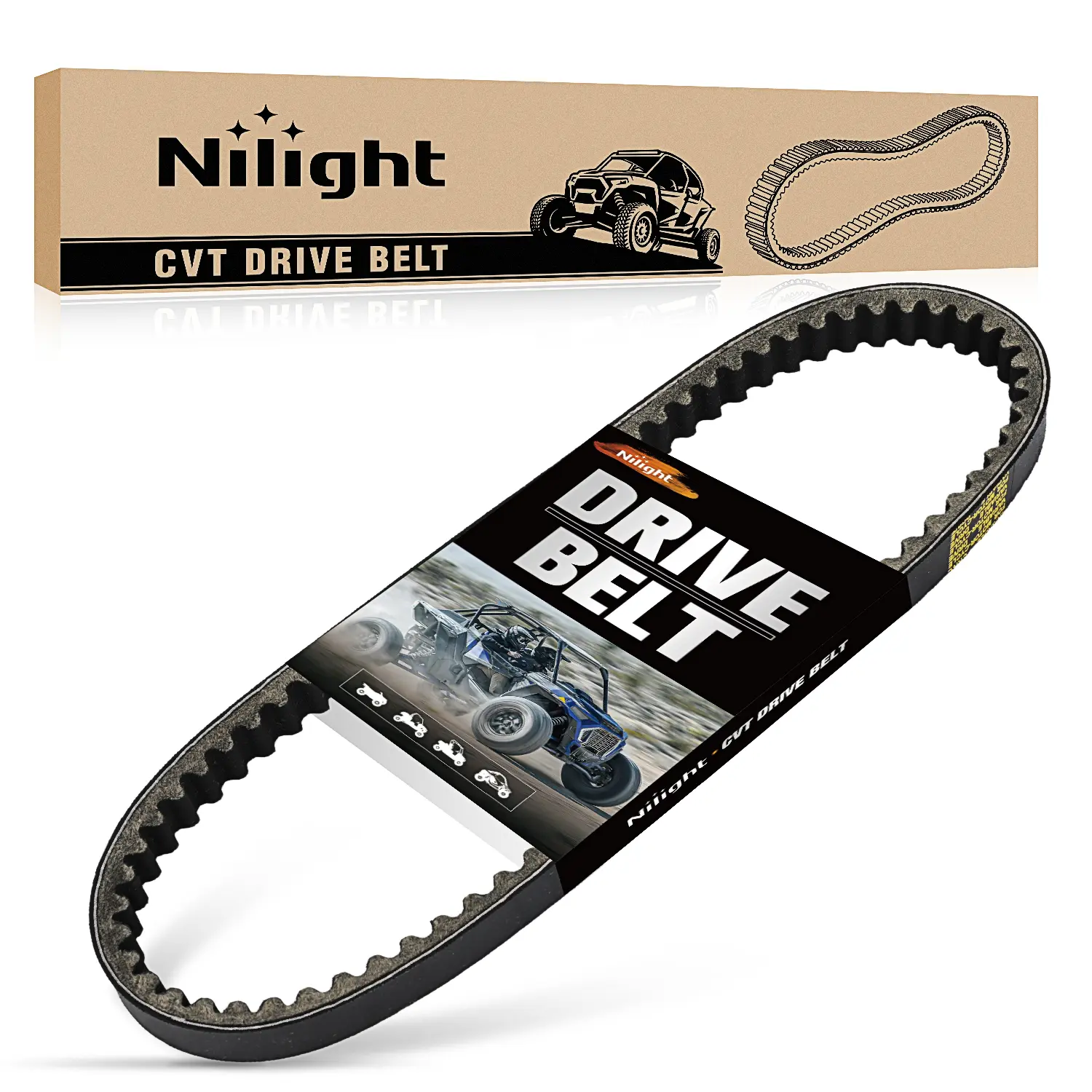 Nilight 743-20-30 Rubber CVT Drive Belt - Manual Install Power Transfer Replacement for GY6 125cc/150cc 152QMI/157QMJ Short-Case Engines, Scooter, Roketa, Taotao, Jonway, Peace, Hammerhead Moped, Go Kart, ATV (1 Pack)