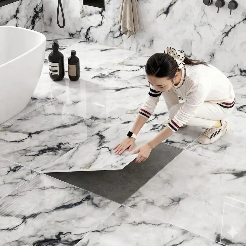 20 pieces of thickened self-adhesive foam tiles, tile stickers, Decorative stickers, Wall Decals Peel And Stick, portable for installation, easy to peel and stick, cuttable and easy to clean, peel-and-stick wallpaper design, suitable for home decoration