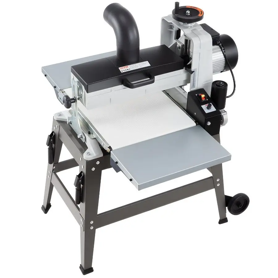 VEVOR 16 in Drum Sander with Stand & Extension Tables, 1.5 hp Power Dual Motor Woodworking Tool for Woodworkers - 1720RPM, Variable Speed Conveyor Belt, 4 in Dust Collection Port