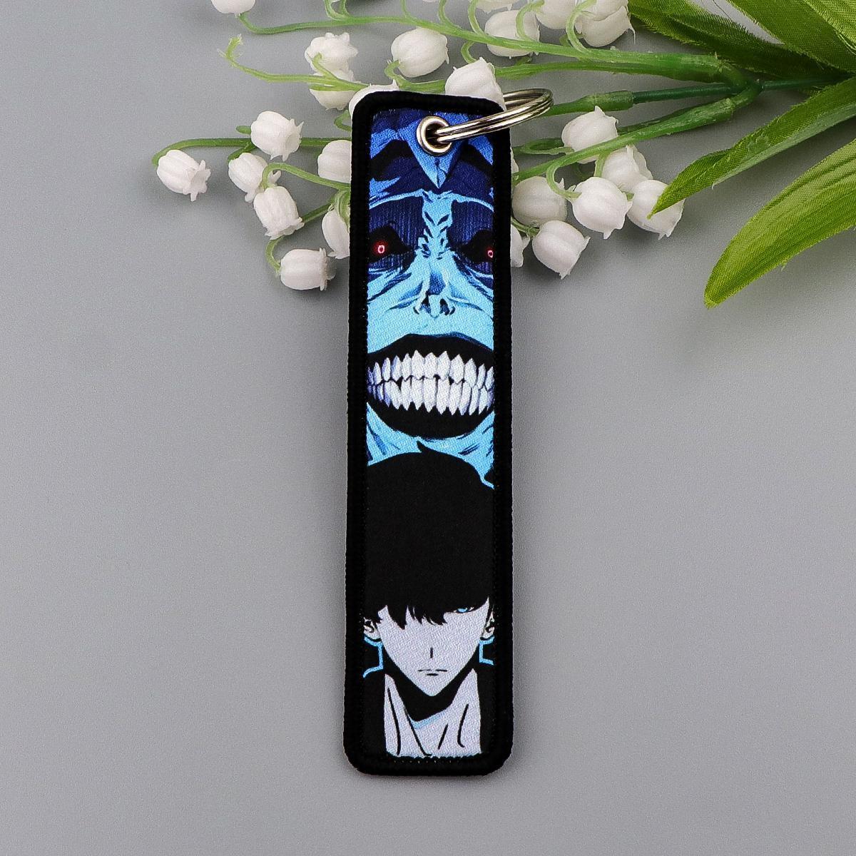 Cool Japanese Anime Man Key Fobs Holder Keychain for Motorcycles Manga Key Ring Key Tag Fashion Accessories Fans Gifts
