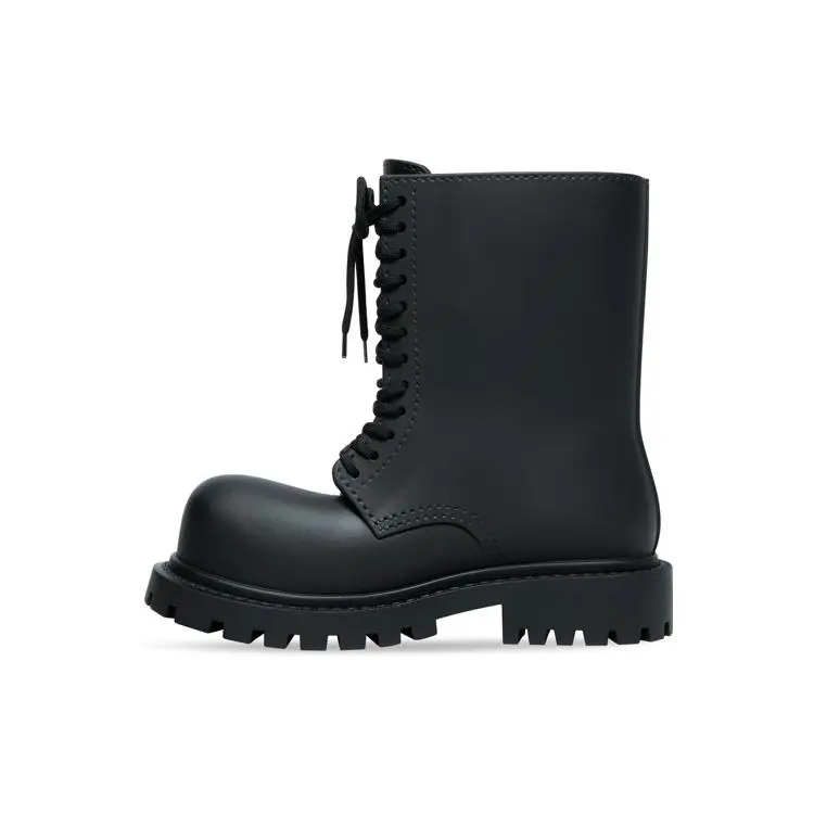 Balenciaga Steroid Lace-Up Short Boots for Men in Black Verifiable, with credentials and supporting global authentication