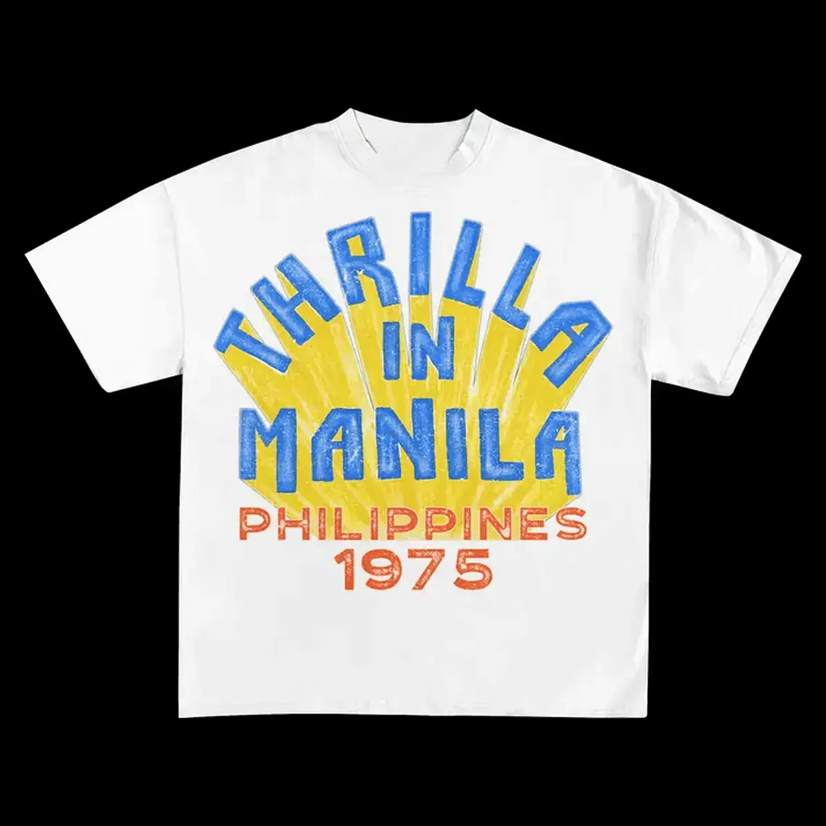Thrilla In Manila 1975 Vintage Boxing Tee – Ali Vs Frazier Retro Fight Shirt Easywear Cotton Shirt Unisex Cotton T-Shirt