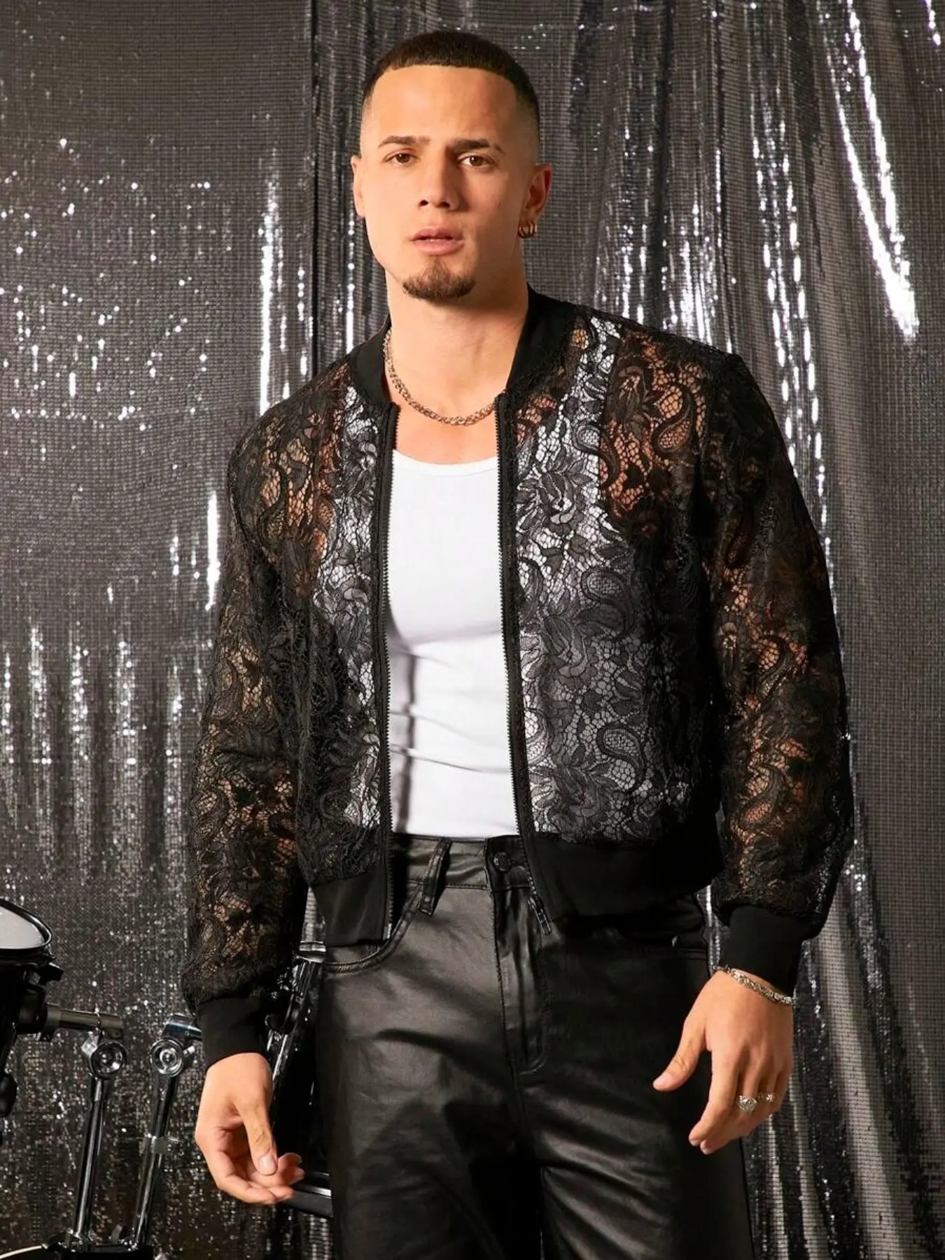 Men's Casual Lace Shirt, Classic European and American Style, Comfortable and Stylish Upper Outerwear, Perfect for Daily Wear