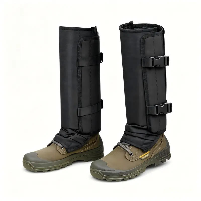 2PCS Snake Gaiters for Hunting: Durable Snake Bite Protection Gear, Unisex Snake Proof Leg Guards, Full Lower Leg Anti-Bite Shield, Adjustable Size Snake Gaiters