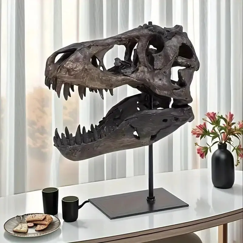 Museum-Grade T-Rex Skeleton Replica, Hand-Finished Resin Fossil Statue, Realistic Prehistoric Centerpiece, Gift for Dino Lovers