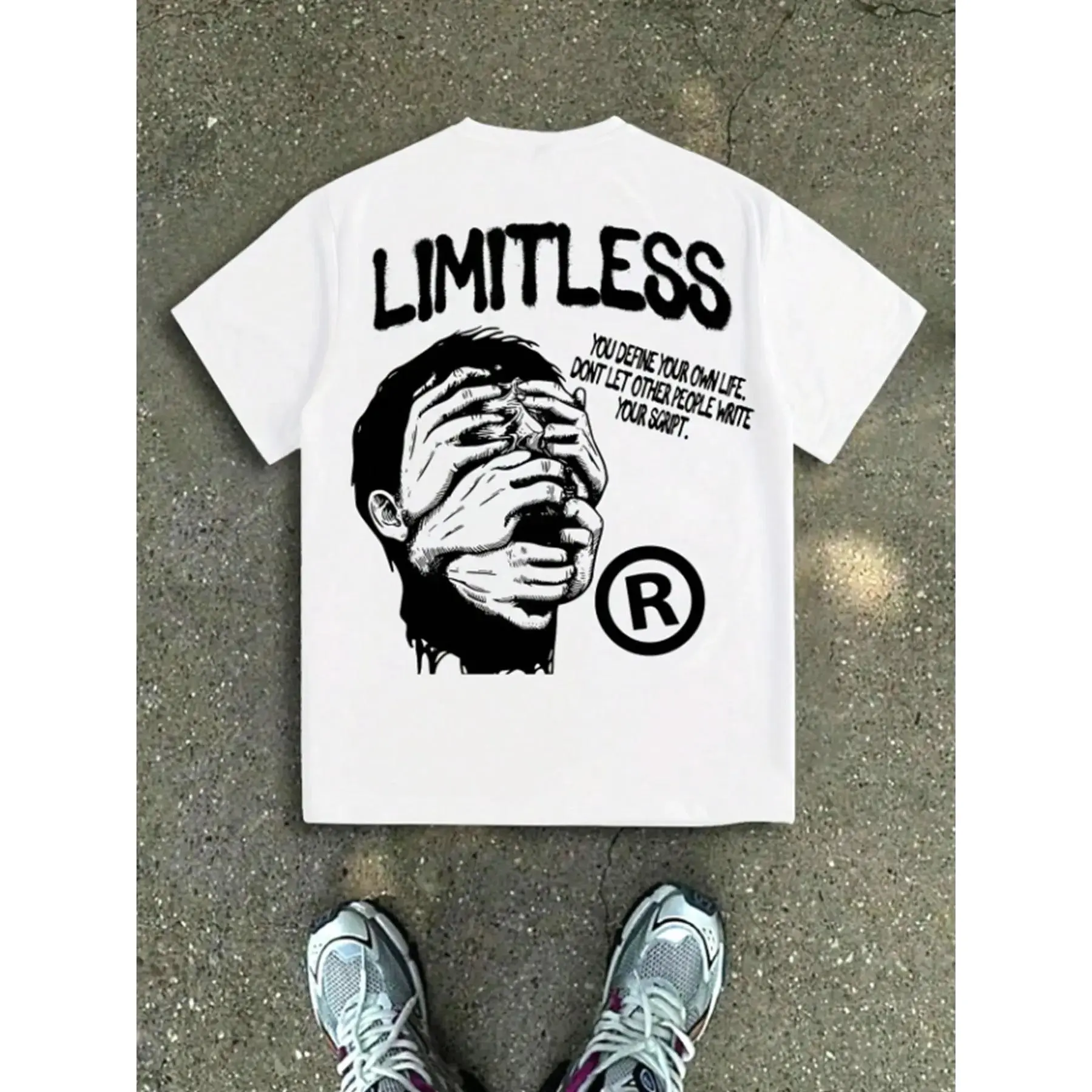 Oversized Motivational Quote Tee |   Grunge Urban Streetwear Top,graphic