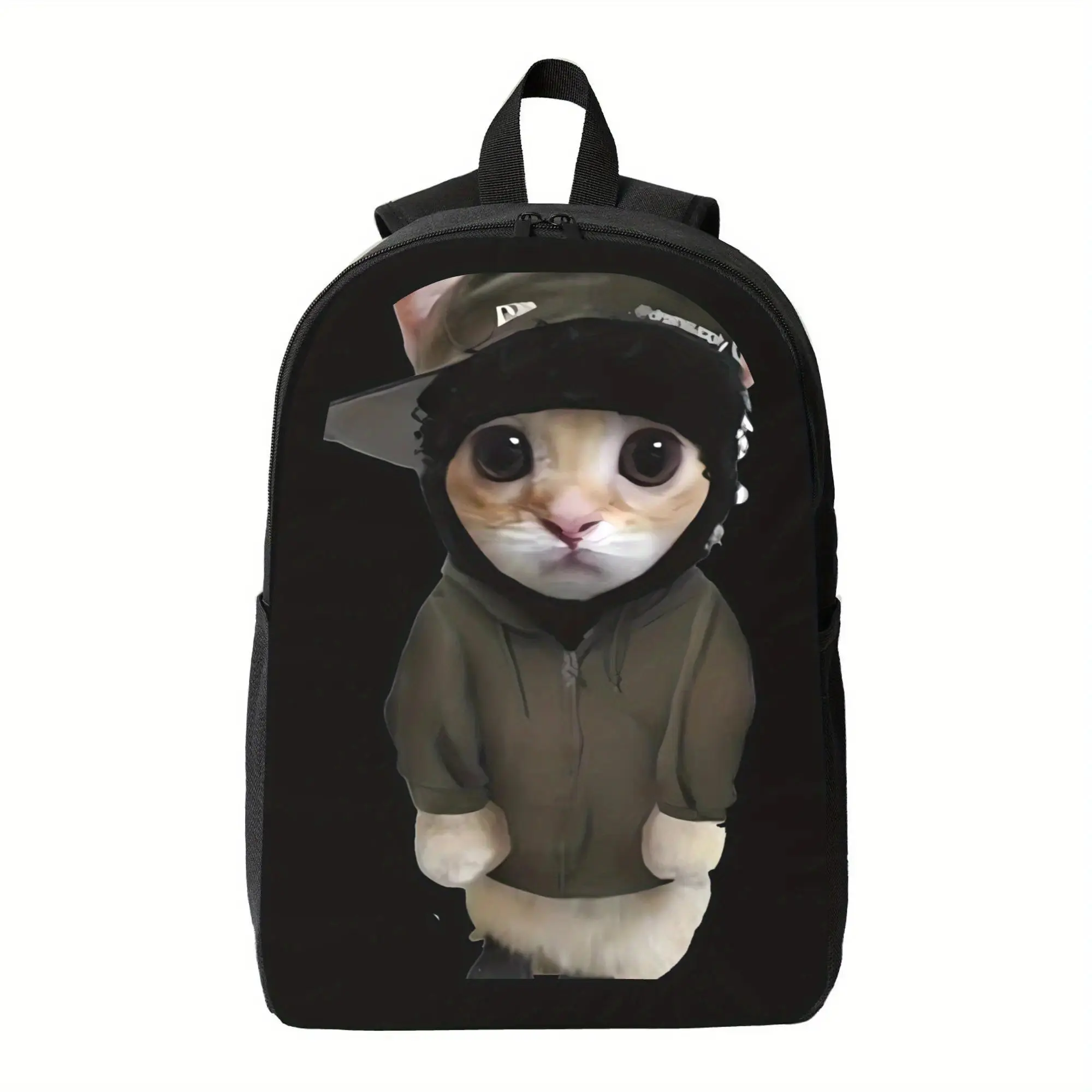 Rapper Yeat Kitty & Tonka Graphic 's & 's School Backpack - Large Capacity Durable Fabric, Cute Cat Print Design, Secure Zipper Closure for College, Travel, Daily Commute, Cute Backpacks for School, Comfortable Straps, for Teenager