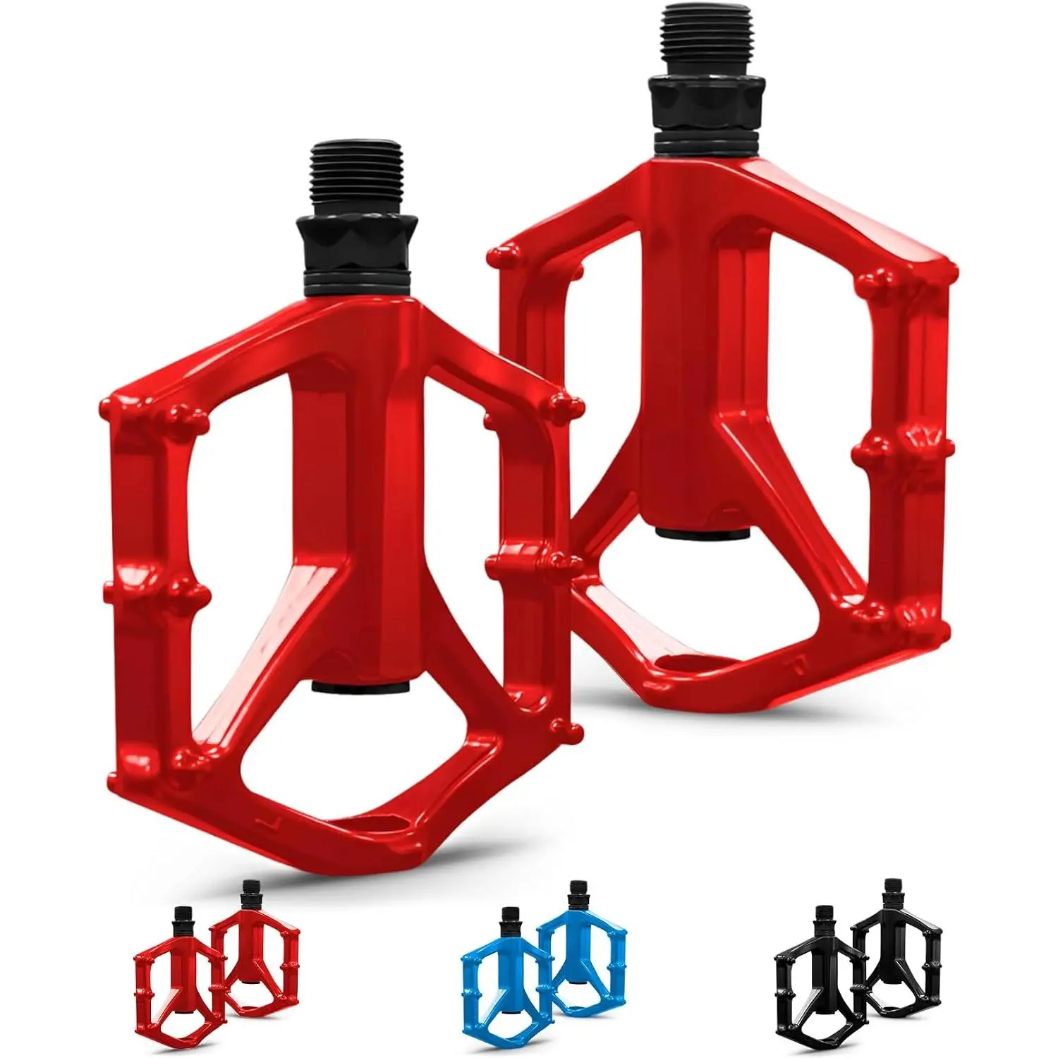 Mountain  Pedals,Road/MTB Flat Pedals, Non-Slip Lightweight  Alloy  Pedals, Fits 9/16" Road Mountain BMX MTB  Pedal