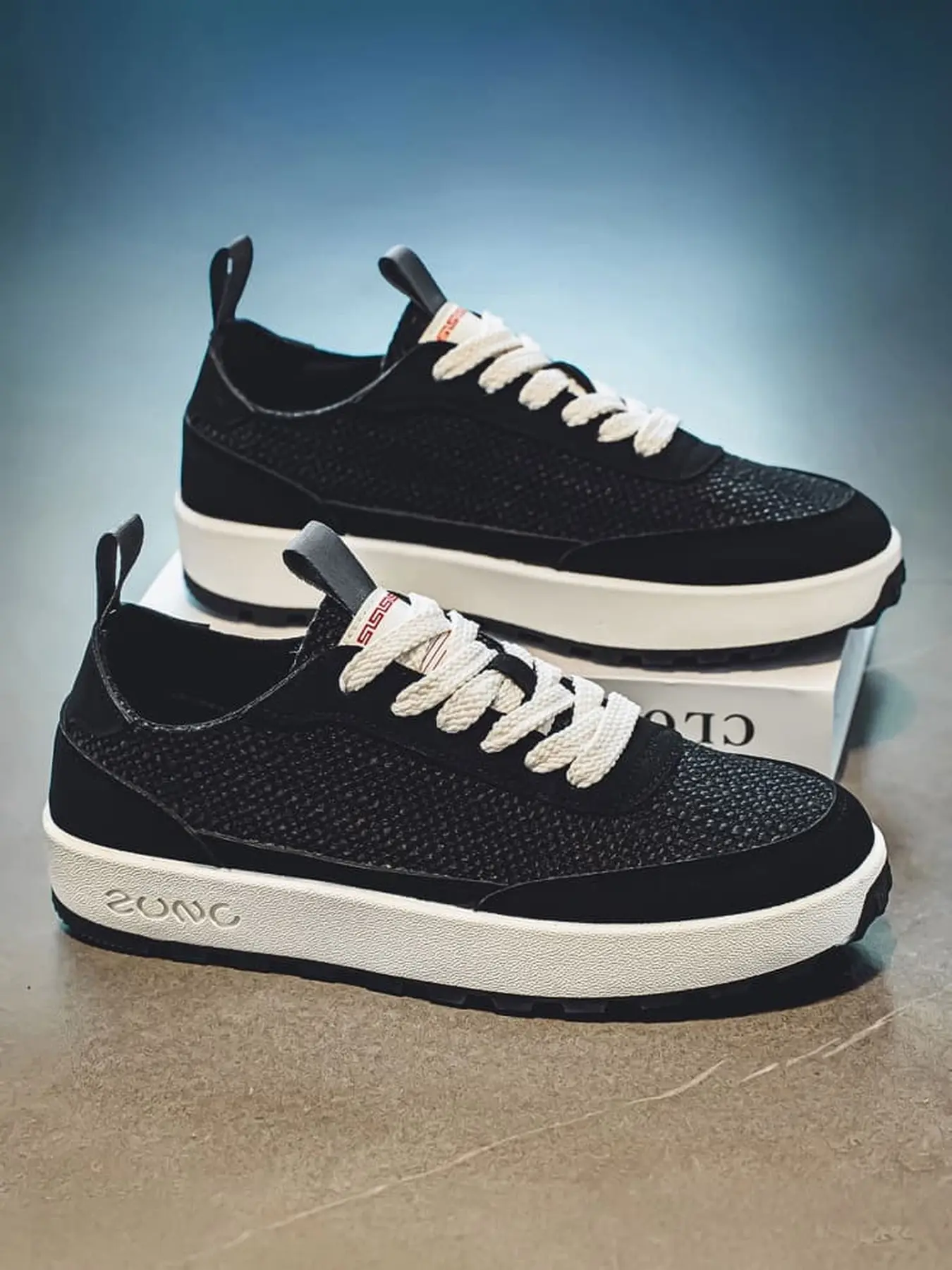 Men lazy literary woven sneakers breathable woven upper leather splice multi-color comfy for visits casual travel strolls