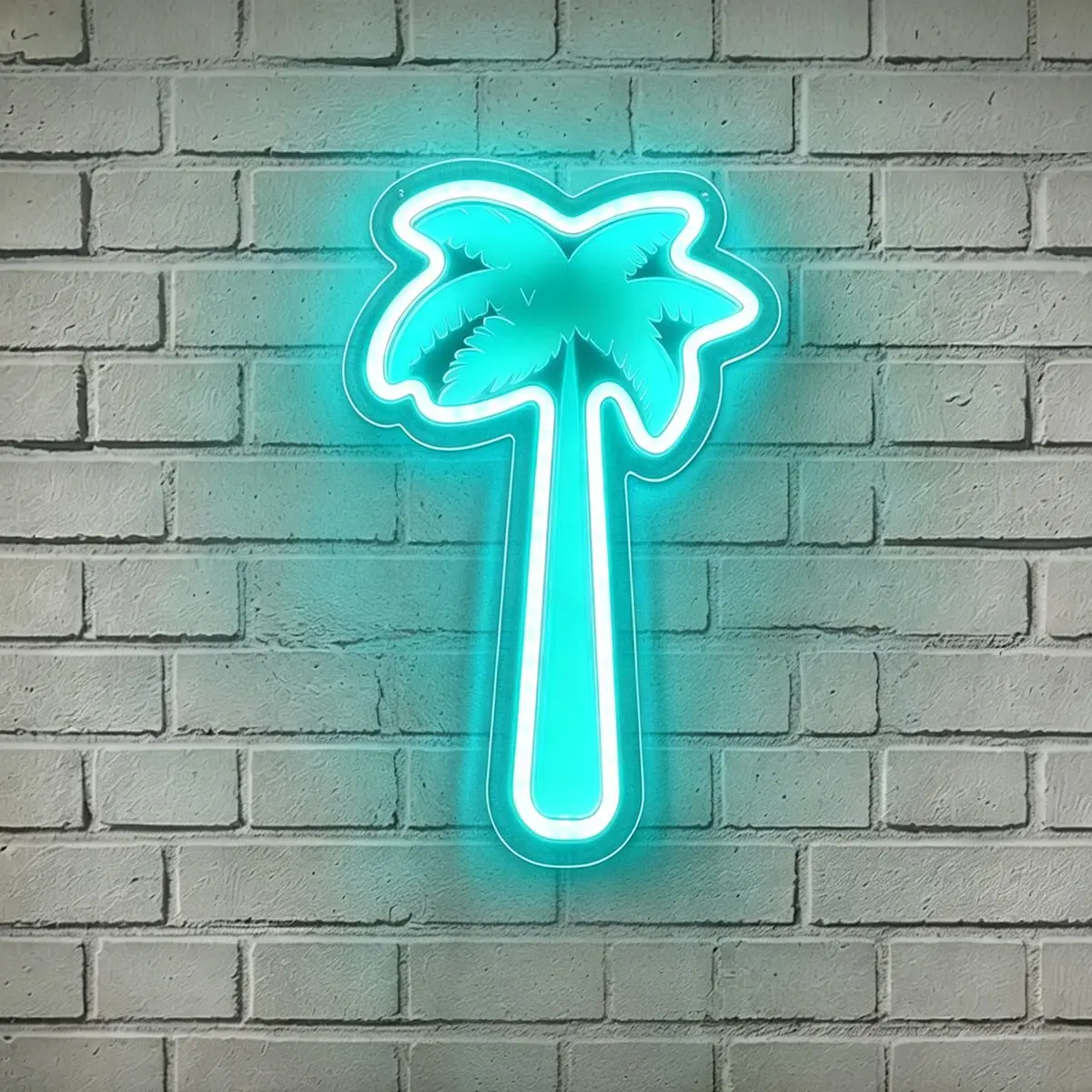 Tropical Palm Tree Neon Light Vacation Vibe Decorative Wall Lamp USB Plug Powered Suitable for Tropical Bars, Tiki Pubs, Hawaiian Theme Restaurants, Beach Style B&Bs Tropical Party Houses, Vacation Style Decor, Summer Gift Neon Lights