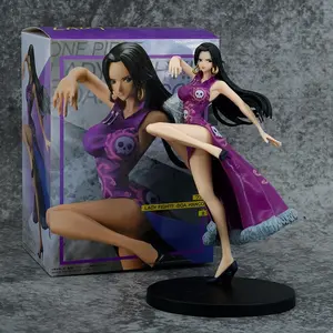 One Piece Lady Fight Series Boa Hancock Figure, Classic Battle Pose, Dress, Gold Earrings, 21cm PVC Statue, Perfect Gift