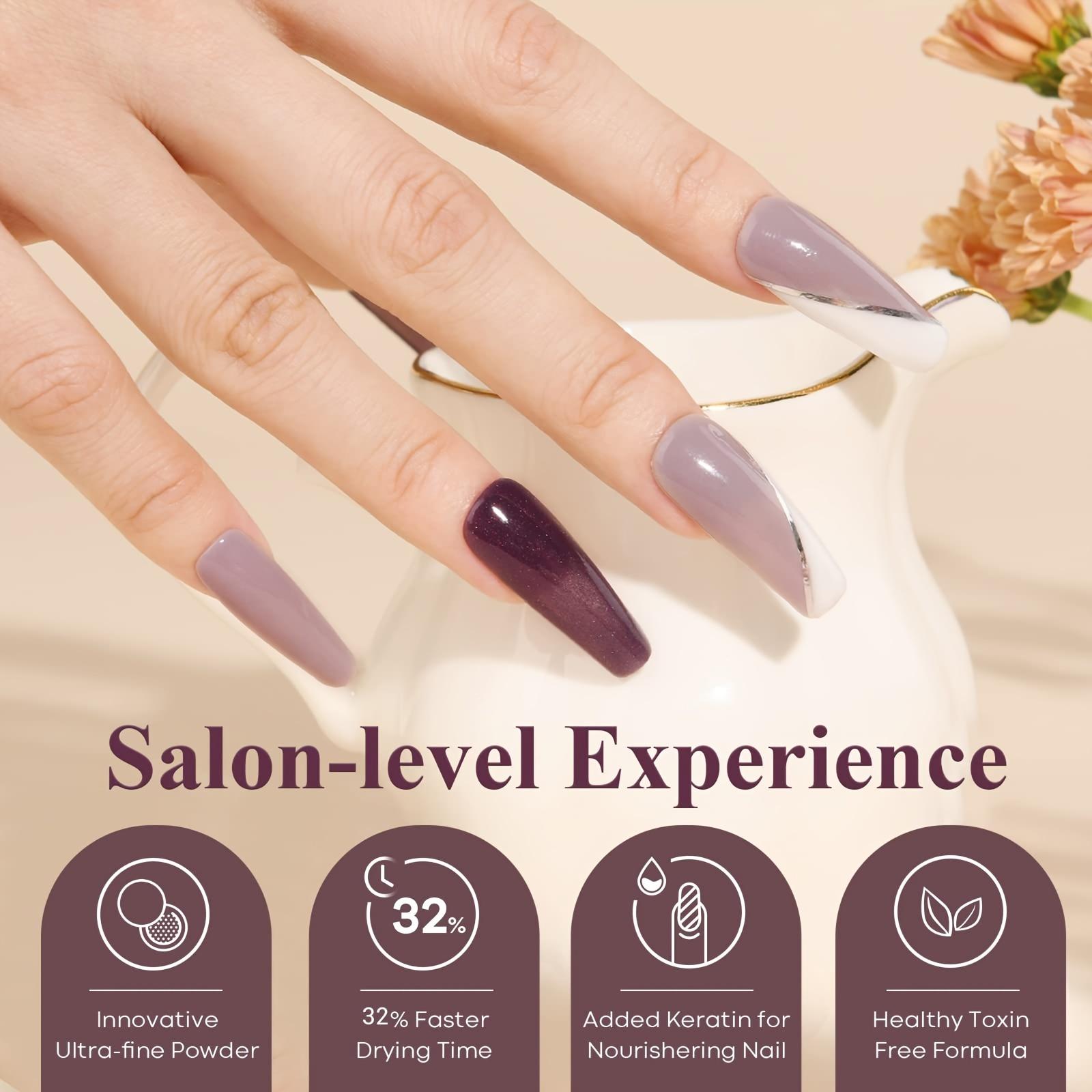 Nail Dip Powder Set, 6 Counts/set Long-lasting Nail Powder, Nail Art, Manicure & Nail Polish for Nail Salon and Home, Party Decoration Nail Art, Christmas, Christmas Gift, Nail Art Products, Dip Powder Kit