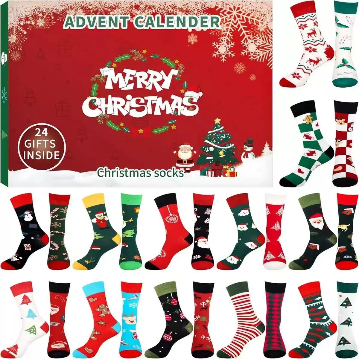 24pcs Christmas Surprise Blind Box, Holiday Countdown Calendar, Advent Calendar, 2026 Christmas Gifts, 24-Day Gift Set, Durable Material, No Power Needed
