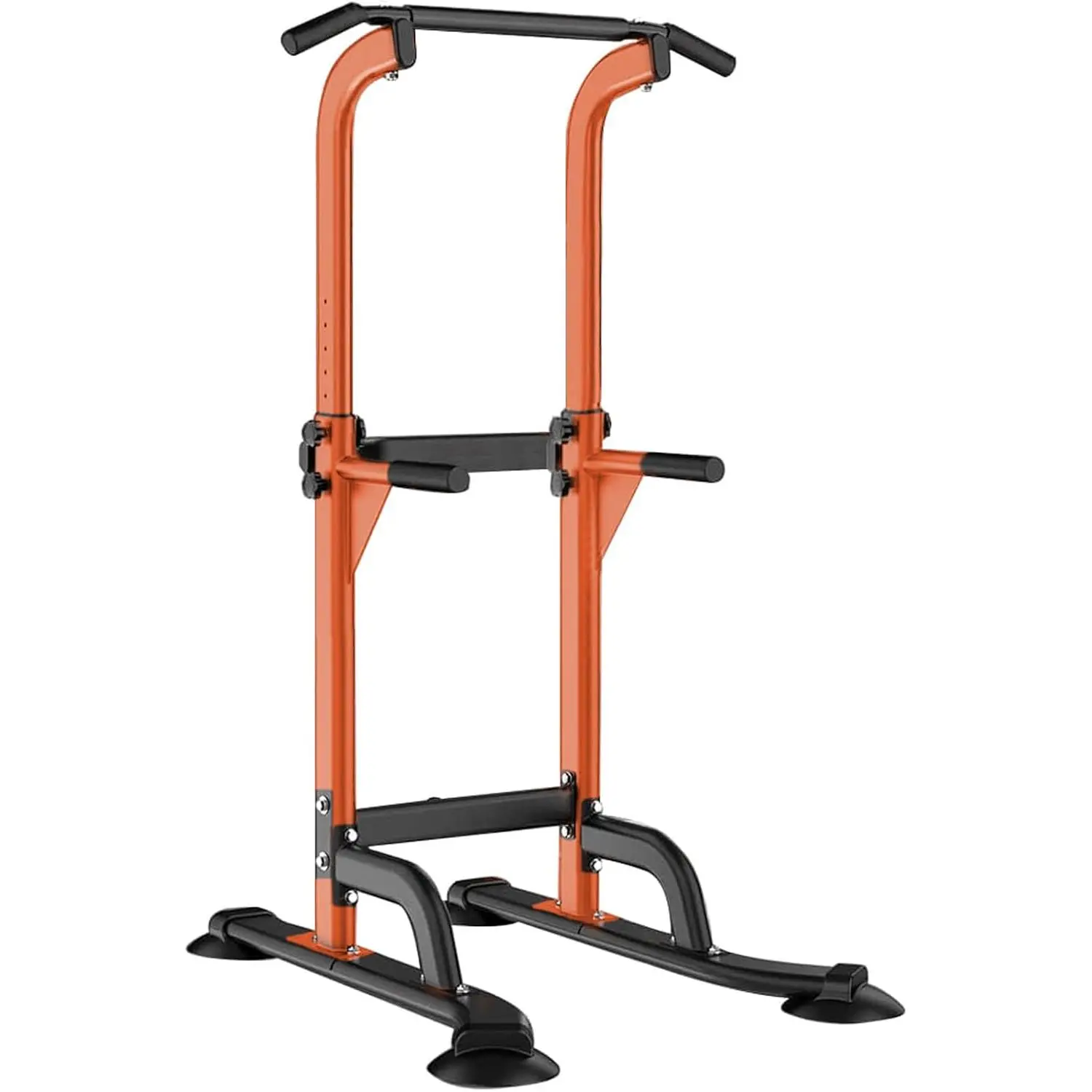 Power Tower Pull Up Bar and Dip Station, Height Adjustable Dip Stand Exercise Machine for Home Gym, Multi-Functional Free Standing Strength Training Fitness Workout Station