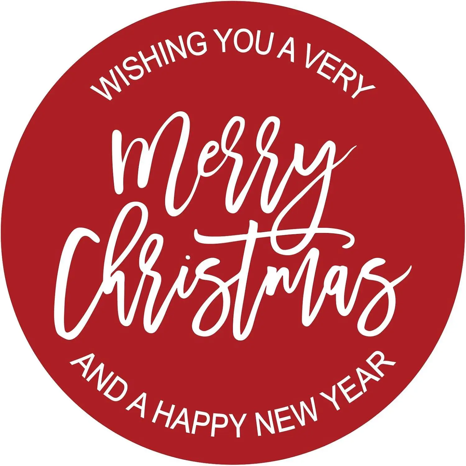 120 count Christmas Stickers Decorations, Merry Christmas and  Year Self-Adhesive Labels,  Stickers Tags Label Decal for Envelopes Craft Card Seal Gifts Candy Bags Party Decor Supplies(Red)