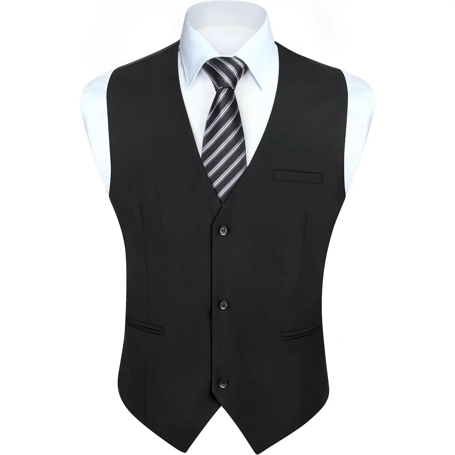 Mens Suit Vest Business Formal Dress Vests for Men Solid Color Casual Wedding Tuxedo Party Waistcoat
