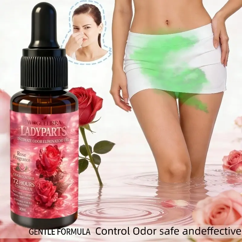 Rose Deodorant Moisturizing Oil for Women, Long-Lasting Freshness, Gentle on Skin, Ideal for Armpits, Body, and Intimate Areas
