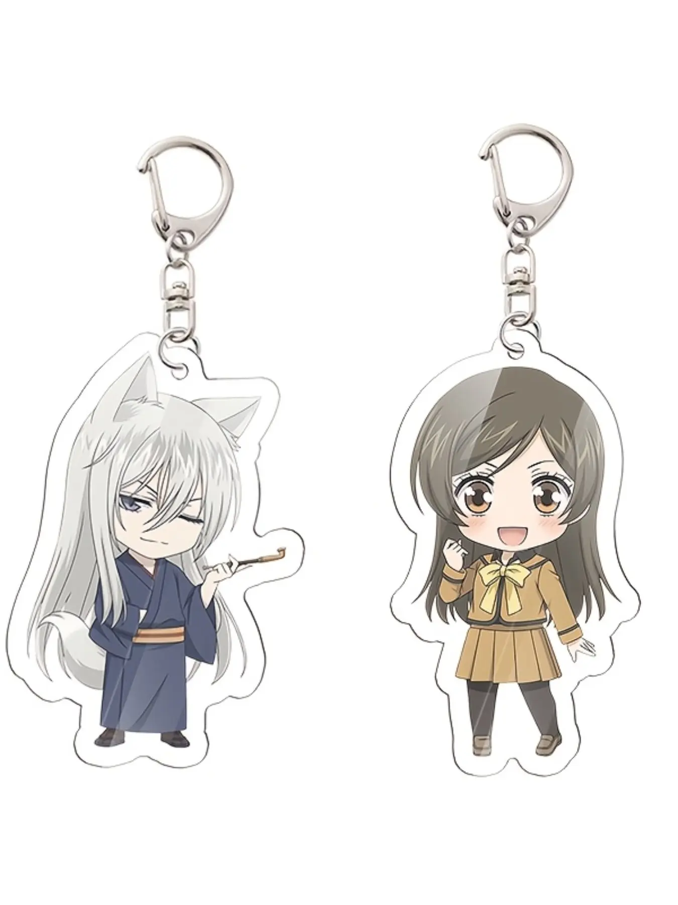 Acrylic Keychain Accessory with Classic Anime Character Design, Collectible Memorial Pendant, Keychain Collectibles, Anti-Loss Car Key Holder, 2D Flat Style